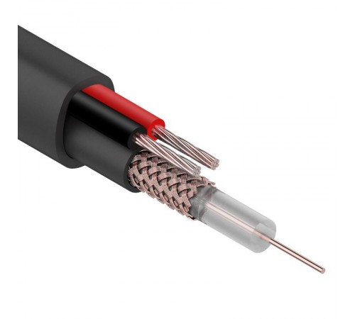 Кабель КВК-П-1,5+2x0,50 мм (Cu/Cu) черный (бухта 200 м)  01-4013  REXANT