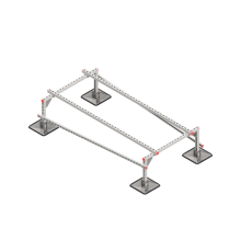Опорная конструкция для установки оборудования TECHNORAPTOR STEELFOOT 1000х2000 тип 1  KM-TR-STF-SSEI-1000-2000-1  КМ - профиль