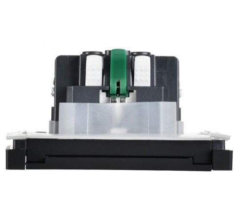 FORTE&PIANO Розетка с заземлением, со шторками, с крышкой безвинтовое крепление 16А IP44 FP119 черный  FP-R16-16-1-44-K02  IEK