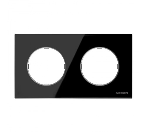 Рамка 2-постовая, серия SKY Moon, цвет стекло чёрное2CLA867200A3101 ABB