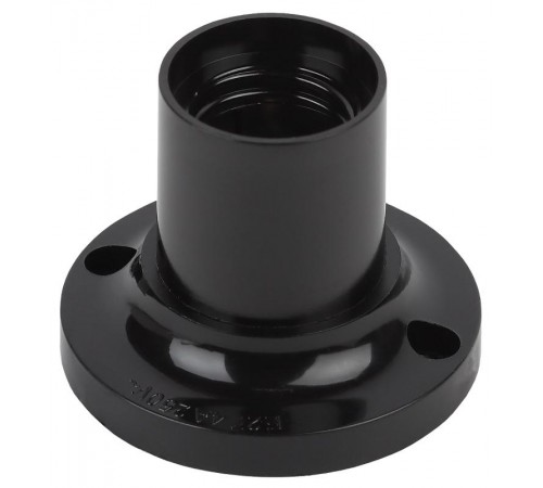 Патрон Е27 подвесной, бакелит, черный (x50)  Б0044085  ЭРА