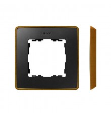 Simon 82 Рамка декоративная, 1 пост, Select, S82 Detail, графит-латунь  8201610-247  Simon