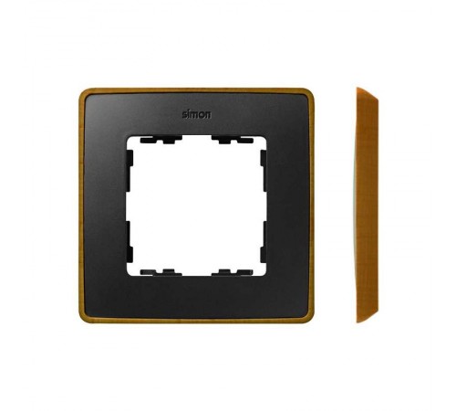 Simon 82 Рамка декоративная, 1 пост, Select, S82 Detail, графит-латунь  8201610-247  Simon