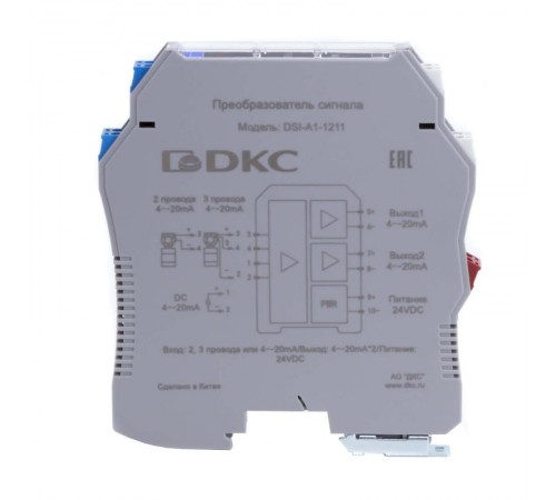 Преобразователь сигнала DSI, 1 вход 4...20 мА, 2 выхода 4...20 мА  DSI-A1-1211  DKC