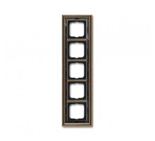 Рамка 5-постовая, серия Династия, Латунь античная, черная роспись  1754-0-4599   2CKA001754A4599  ABB