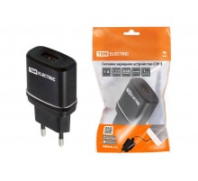 Сетевое зарядное устройство, СЗУ 3, 2,1 А, 1 USB, черный,  SQ1810-0011  TDM
