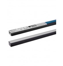 Профиль алюминиевый накладной черный 1612 (2 м), матовый рассеиватель, 2 заглушки, 3 крепежа  SQ0331-0492  TDM