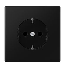 Розетка SCHUKO® с защитой от детей; дюропласт; черный матовый   LS1520KISWM  Jung