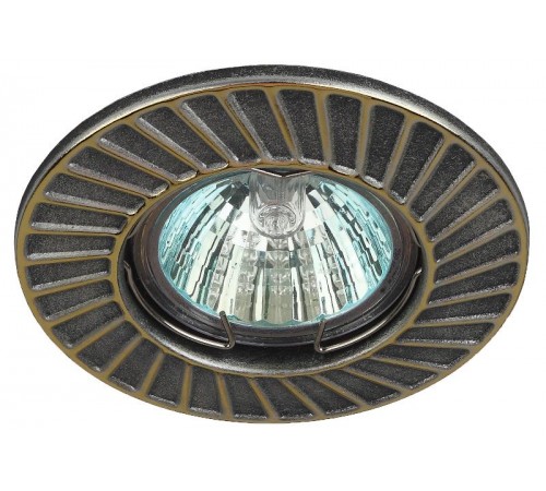 Светильник встраиваемый ST6 GD/SS штампованный MR16,12V/220V, 50W сатин серебро/золото  Б0036490  ЭРА