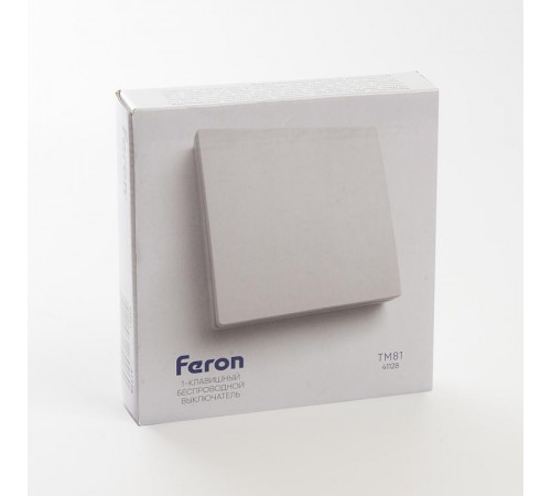 Выключатель дистанционного управления 230V 500W одноклавишный, TM81, белый  41128  FERON