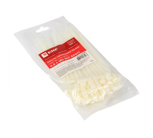 Хомут нейлоновый 4,8х180 (уп./100шт) EKF Simple  plc-c-4.8x180  EKF