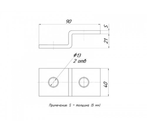STRUT-прижим балочный Z-образный (5мм)  stpbz-5  EKF