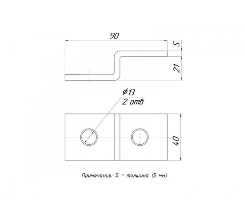 STRUT-прижим балочный Z-образный (5мм)  stpbz-5  EKF