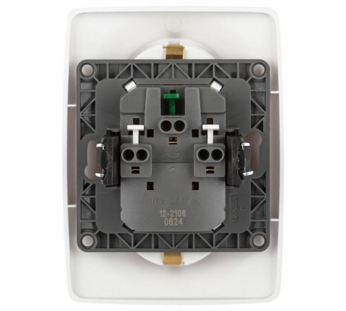 Розетка ЭРА Серия 12 12-2106-01М , 2-ая с заземлением, 16А-250В, белый матовый   Б0065721  ЭРА