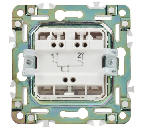 SKANDY Выключатель 2-клавишный 10А SK-V04W арктический белый  SK-V20-0-10-K01  IEK