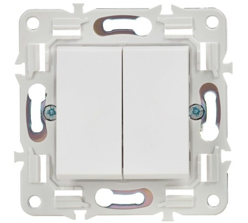 SKANDY Выключатель 2-клавишный 10А SK-V04W арктический белый  SK-V20-0-10-K01  IEK