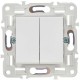 SKANDY Выключатель 2-клавишный 10А SK-V04W арктический белый  SK-V20-0-10-K01  IEK