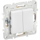 SKANDY Выключатель 2-клавишный 10А SK-V04W арктический белый  SK-V20-0-10-K01  IEK