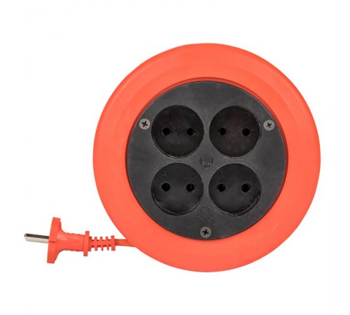 Удлинитель-рулетка 4*5 м без заземления ПВС 2*0,75 10А/2,3кВт PROxima   UBR-6-257-4-5  EKF