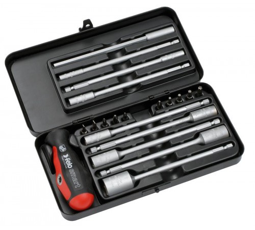 Набор бит SL/PH/Tx/PZ и метрических головок c рукояткой SMART в кейсе, 20 шт  06092036  Felo