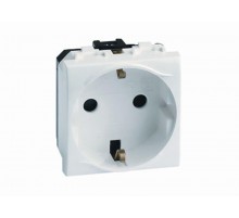 Электрическая розетка. с заземлением. со шторками. слон. кость. 2мод.  75482S  DKC