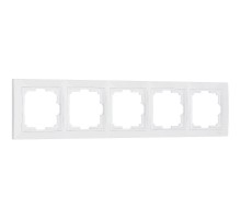 Рамка на 5 постов WERKEL W0052001 Snabb basic белый  a051300  Werkel 