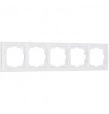 Рамка на 5 постов WERKEL W0052001 Snabb basic белый  a051300  Werkel 