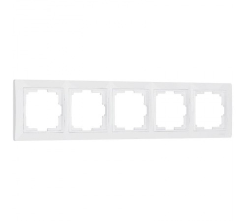 Рамка на 5 постов WERKEL W0052001 Snabb basic белый  a051300  Werkel 