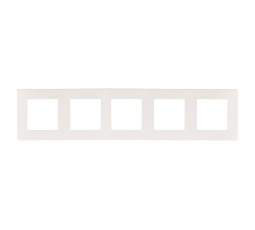 Рамка для розеток и выключателей серия 12 12-5105-01 на 5 постов, сатин, белый  Б0052539  ЭРА