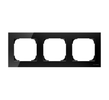 Рамка 3-постовая, серия SKY, цвет стекло чёрное2CLA857300A3101 ABB