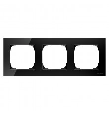 Рамка 3-постовая, серия SKY, цвет стекло чёрное2CLA857300A3101 ABB