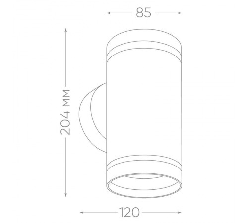 Светодиодный светильник аритектурный 230V 2*GX53, DH1002, черный (на стену вверх/вниз)  11709  FERON