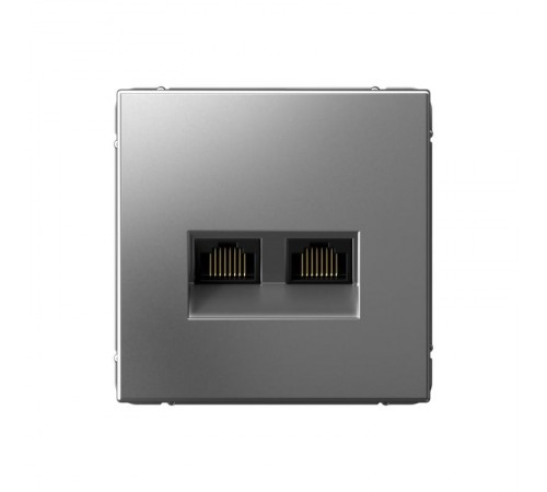 ArtGallery Сталь Розетка двойная компьютерная RJ45+RJ45, кат.6А, механизм  GAL000988  SE