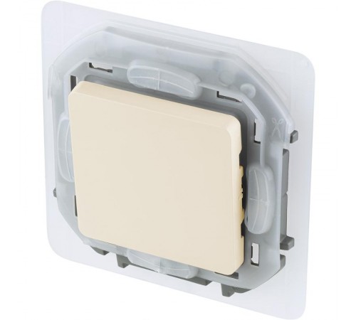 Inspiria Слоновая кость Переключатель проходной 1-клавишный С/У без рамки IP44  673671  Legrand