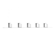 Кабельный органайзер 1U, 5 колец серия EKF PROximaITACO5EKF