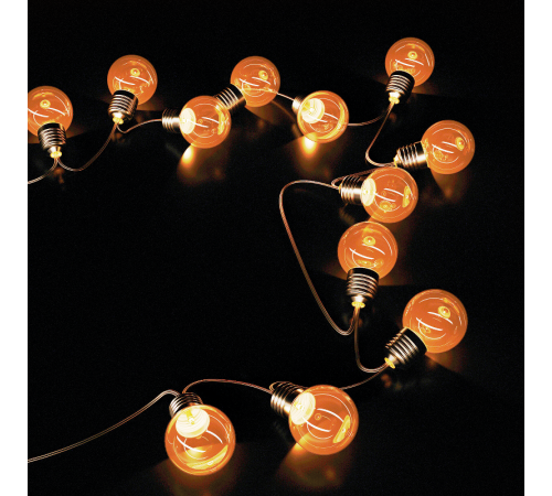 Гирлянда садовая на солнечной батарее 30 LED ламп Шары Белый свет Solar, 1/24  GS032  Gauss