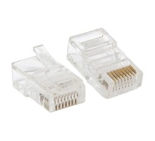 Коннектор RJ-45 TERACOM неэкранированный 8P8C Cat.5E универсальный (упак.50шт)  TRC-PLUG-5EUTP-50  EKF