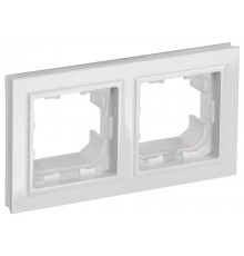 BRITE Рамка 2-ая IP44 РУ-2-БрБ-44 белый  BR-M22-44-K01  IEK