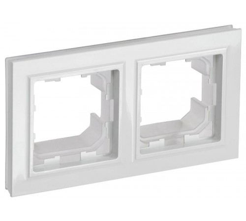 BRITE Рамка 2-ая IP44 РУ-2-БрБ-44 белый  BR-M22-44-K01  IEK