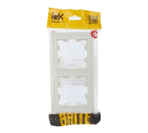 BRITE Рамка 2-ая IP44 РУ-2-БрБ-44 белый  BR-M22-44-K01  IEK