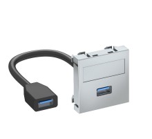 Мультимедийная рамка USB 3.0 A-A Modul45 (серебристый) (MTG-U3A F AL1)  6104928  OBO Bettermann