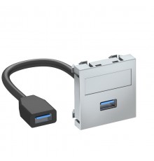Мультимедийная рамка USB 3.0 A-A Modul45 (серебристый) (MTG-U3A F AL1)  6104928  OBO Bettermann