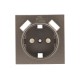 Валенсия лицевая панель розетки 1-местной с/з 16А графит с защ. штор. с 2 USB 2,1А EKF PROxima   ESR16-L-028-60-2USB   EKF