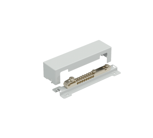 Шина уравнивания потенциалов 10х4-25 мм2 1х50 мм2 1х4х30 мм2 с пластиковой опорой CU  SHUP1 CU  КМ-профиль