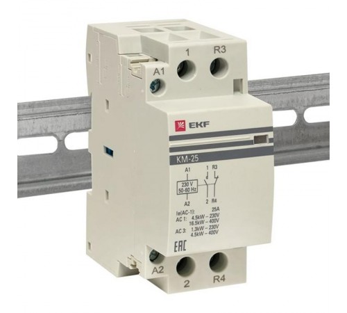 Контактор модульный КМ 25А NО+NC (2 мод.) EKF PROxima  km-2-25-11  EKF