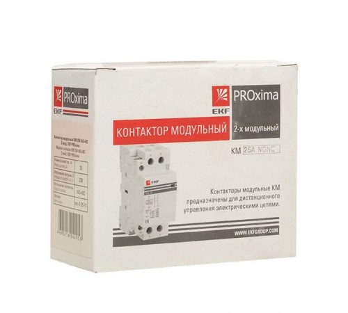 Контактор модульный КМ 25А NО+NC (2 мод.) EKF PROxima  km-2-25-11  EKF