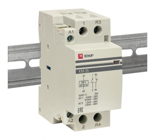 Контактор модульный КМ 25А NО+NC (2 мод.) EKF PROxima  km-2-25-11  EKF
