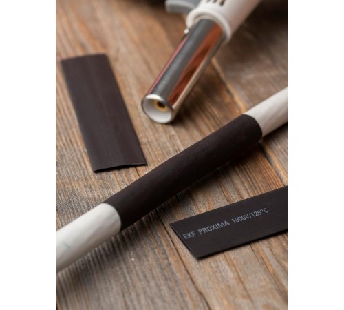 Термоусаживаемая трубка ТУТ нг 14/7 черная EKF PROxima  tut-14-b-1m  EKF