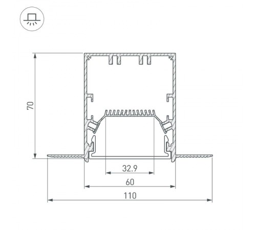 Профиль SL-LINIA55-FANTOM-2000 ANOD  027161  Arlight