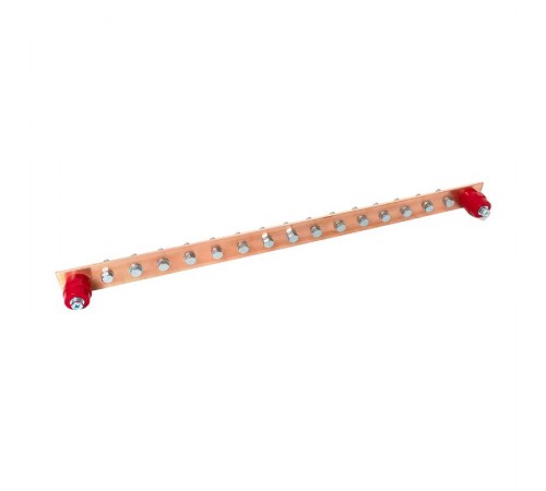 Главная заземляющая шина с изоляторами на 15 подключений ГЗШ-15 Сu gc-e2015EKF